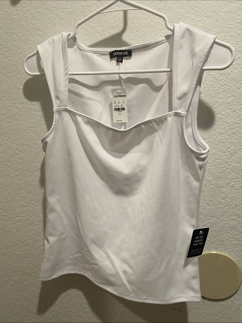 Express White Square Neck Tank Top